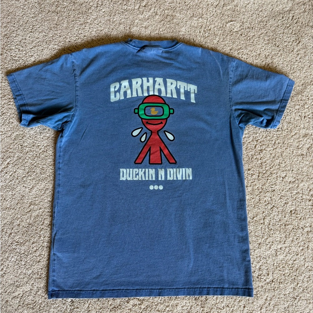 Carhartt Men's Tee in Blue with Graphic